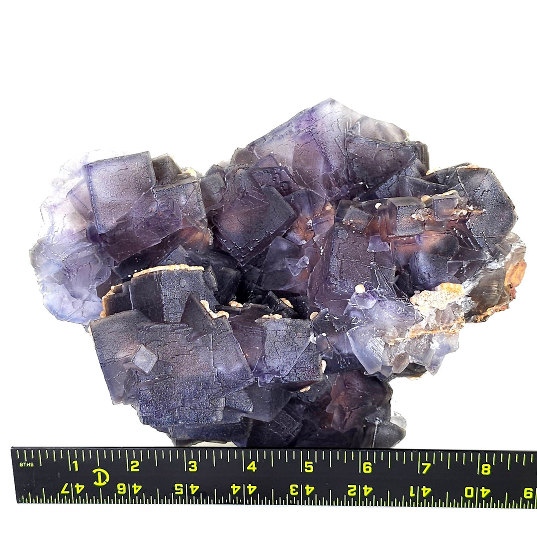 Cubic Fluorite Purple Specimen Extra Large 10 Lbs Rare Phantom Blue Fluorite Crystal - Earth Perfection