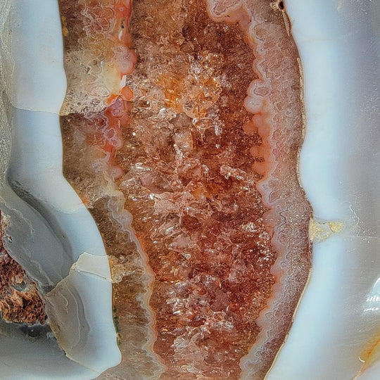 Decorative Stone Bowl Large 18 Lbs Fire Quartz Citrine Blue Agate Gemstone Crystal Bowl - Earth Perfection