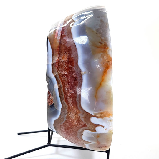 Decorative Stone Bowl Large 18 Lbs Fire Quartz Citrine Blue Agate Gemstone Crystal Bowl - Earth Perfection