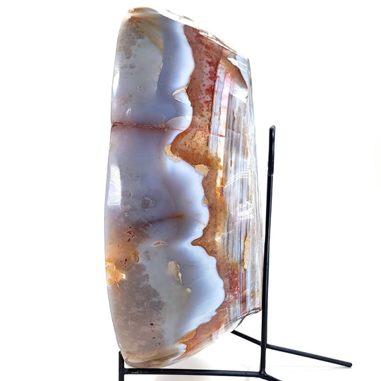 Decorative Stone Bowl Large 18 Lbs Fire Quartz Citrine Blue Agate Gemstone Crystal Bowl - Earth Perfection