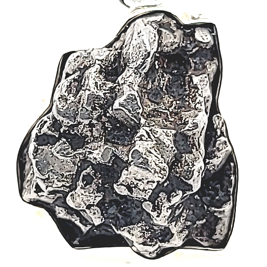 Campo Del Cielo Pendant! LARGE Iron Meteorite Rock Jewelry, Comet Meteorite Stone Pendant!