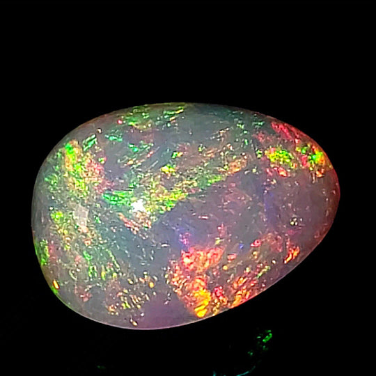 Ethiopian Welo Opal Large 19 Cts! Cosmic Galaxy Fire Opal, Crystal Rainbow Pear Gemstone! - Earth Perfection
