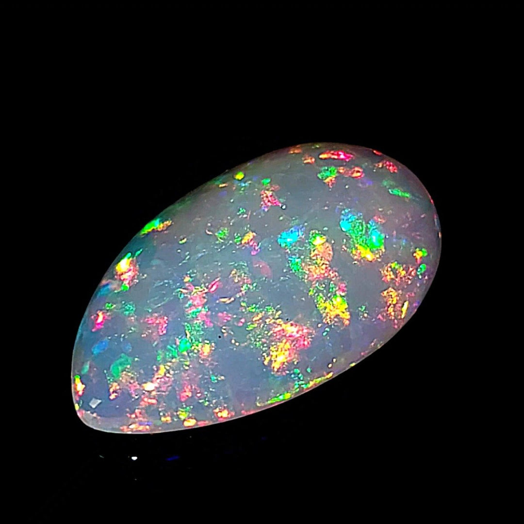 Ethiopian Welo Opal Large 22 Cts! Natural Crystal Rainbow Pear Shaped Opal Gemstone! - Earth Perfection