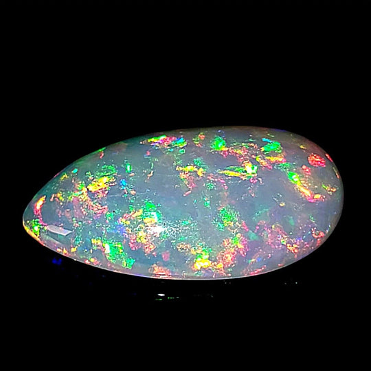 Ethiopian Welo Opal Large 22 Cts! Natural Crystal Rainbow Pear Shaped Opal Gemstone! - Earth Perfection
