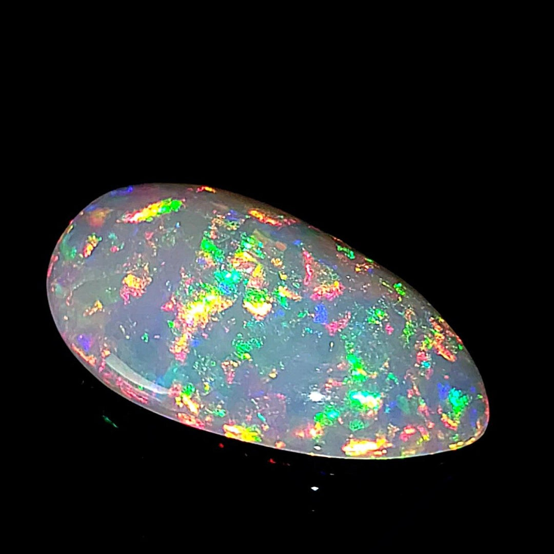 Ethiopian Welo Opal Large 22 Cts! Natural Crystal Rainbow Pear Shaped Opal Gemstone! - Earth Perfection
