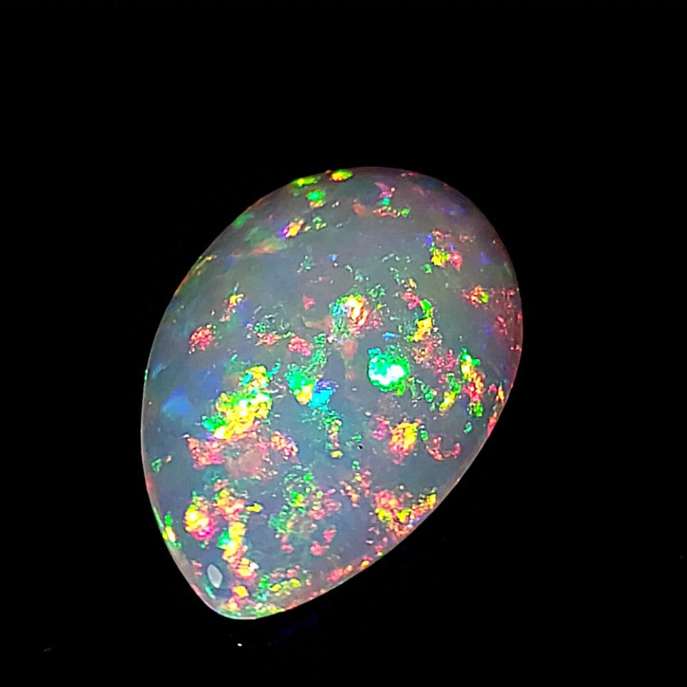 Ethiopian Welo Opal Large 22 Cts! Natural Crystal Rainbow Pear Shaped Opal Gemstone! - Earth Perfection
