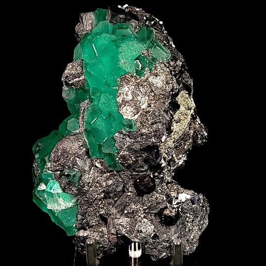 Fluorite Pyrite Sphalerite Galena Mineral Specimen Large 4 in Octahedral Crystal Stone - Earth Perfection