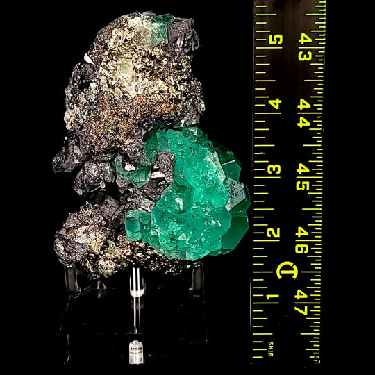 Fluorite Pyrite Sphalerite Galena Mineral Specimen Large 4 in Octahedral Crystal Stone - Earth Perfection