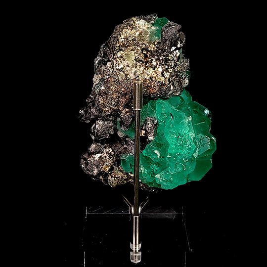 Fluorite Pyrite Sphalerite Galena Mineral Specimen Large 4 in Octahedral Crystal Stone - Earth Perfection
