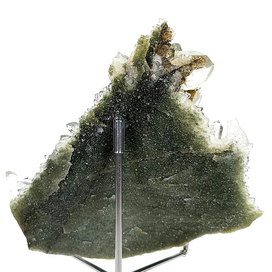 Gold Rutilated Himalayan Quartz Crystal Cluster, Green Chlorite Skeletal Quartz Floater Mineral Specimen - Earth Perfection