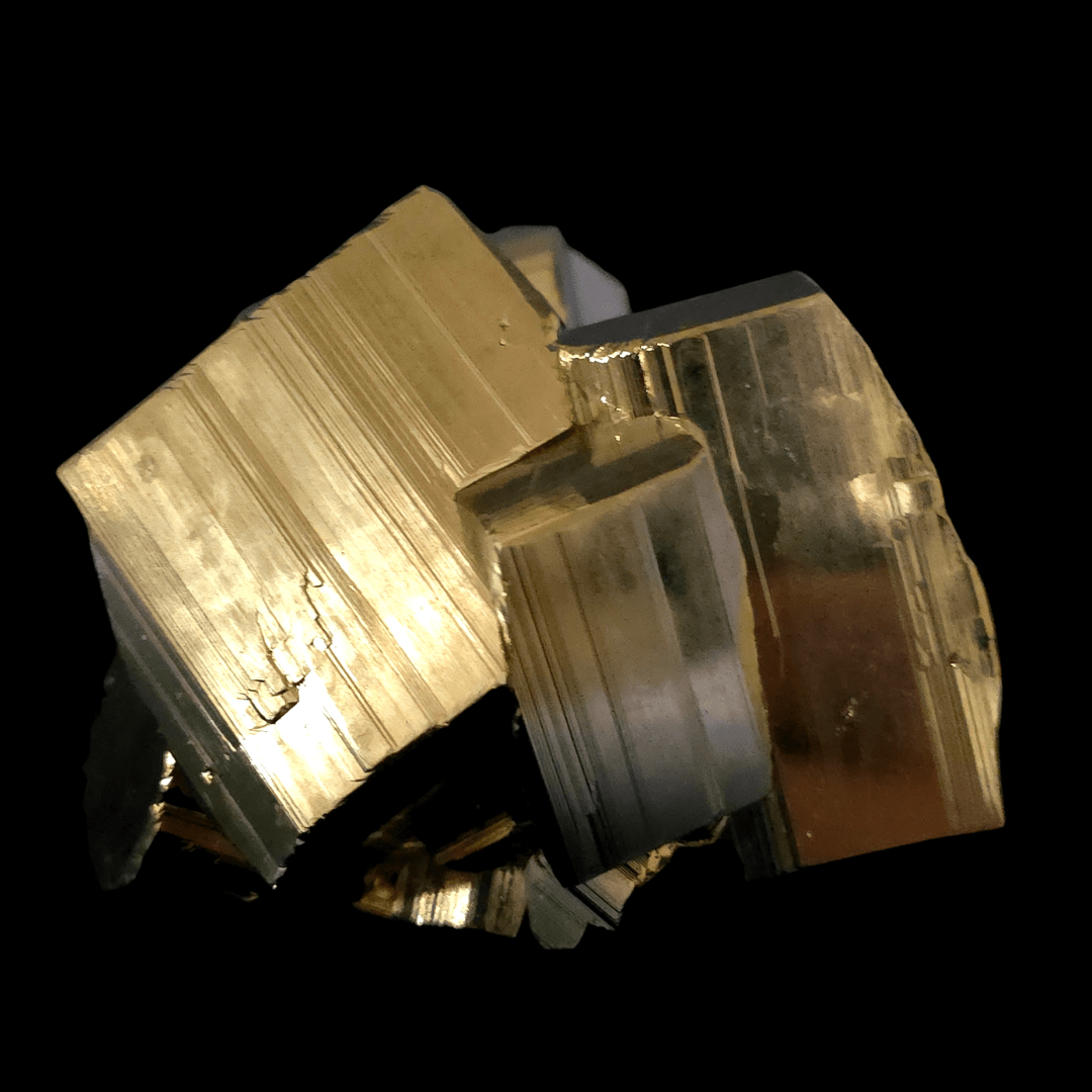 Golden Cubic Pyrite Stone, Iron Pyrite Crystal Freeform, Natural Fools Gold Pyrite Mineral Specimen - Earth Perfection