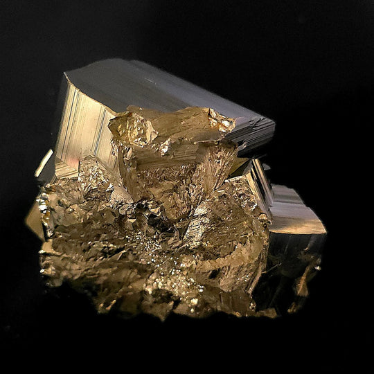 Golden Cubic Pyrite Stone, Iron Pyrite Crystal Freeform, Natural Fools Gold Pyrite Mineral Specimen - Earth Perfection