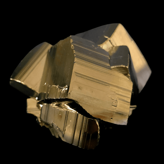 Golden Cubic Pyrite Stone, Iron Pyrite Crystal Freeform, Natural Fools Gold Pyrite Mineral Specimen - Earth Perfection