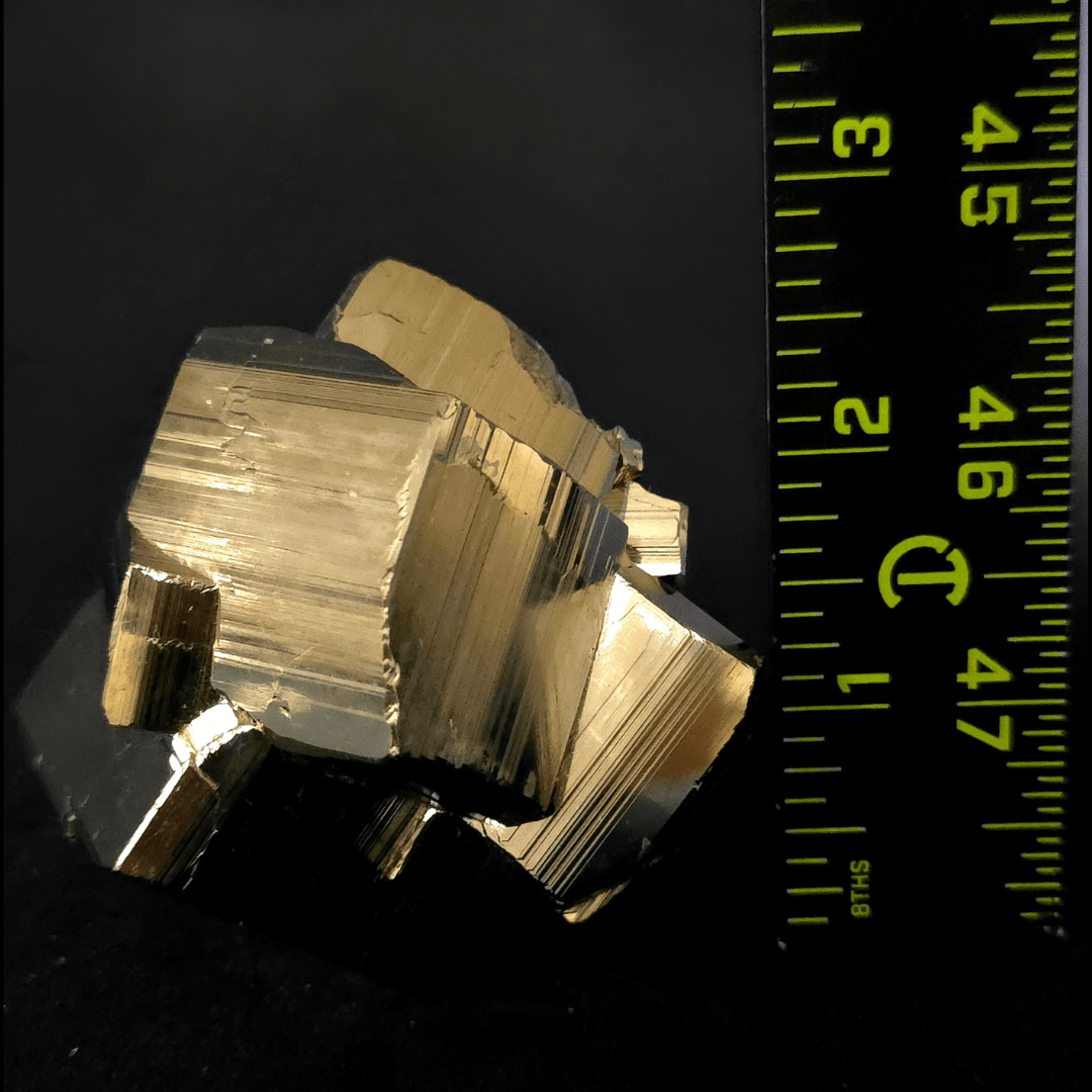 Golden Cubic Pyrite Stone, Iron Pyrite Crystal Freeform, Natural Fools Gold Pyrite Mineral Specimen - Earth Perfection