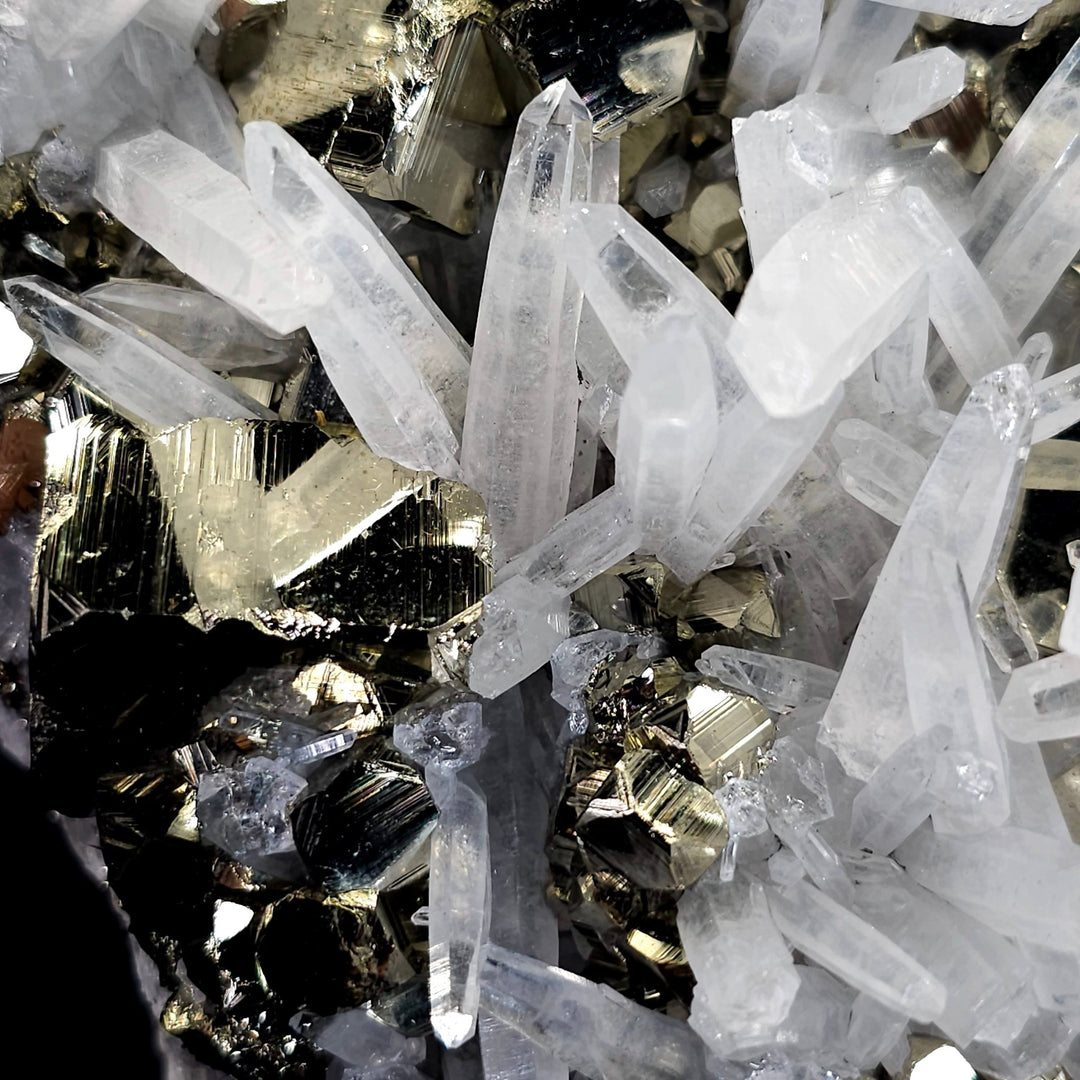 Golden Pyrite & Quartz Freeform Crystal! Large 11 Lbs Standing Mineral Specimen, Huanzala Mine Peru - Earth Perfection