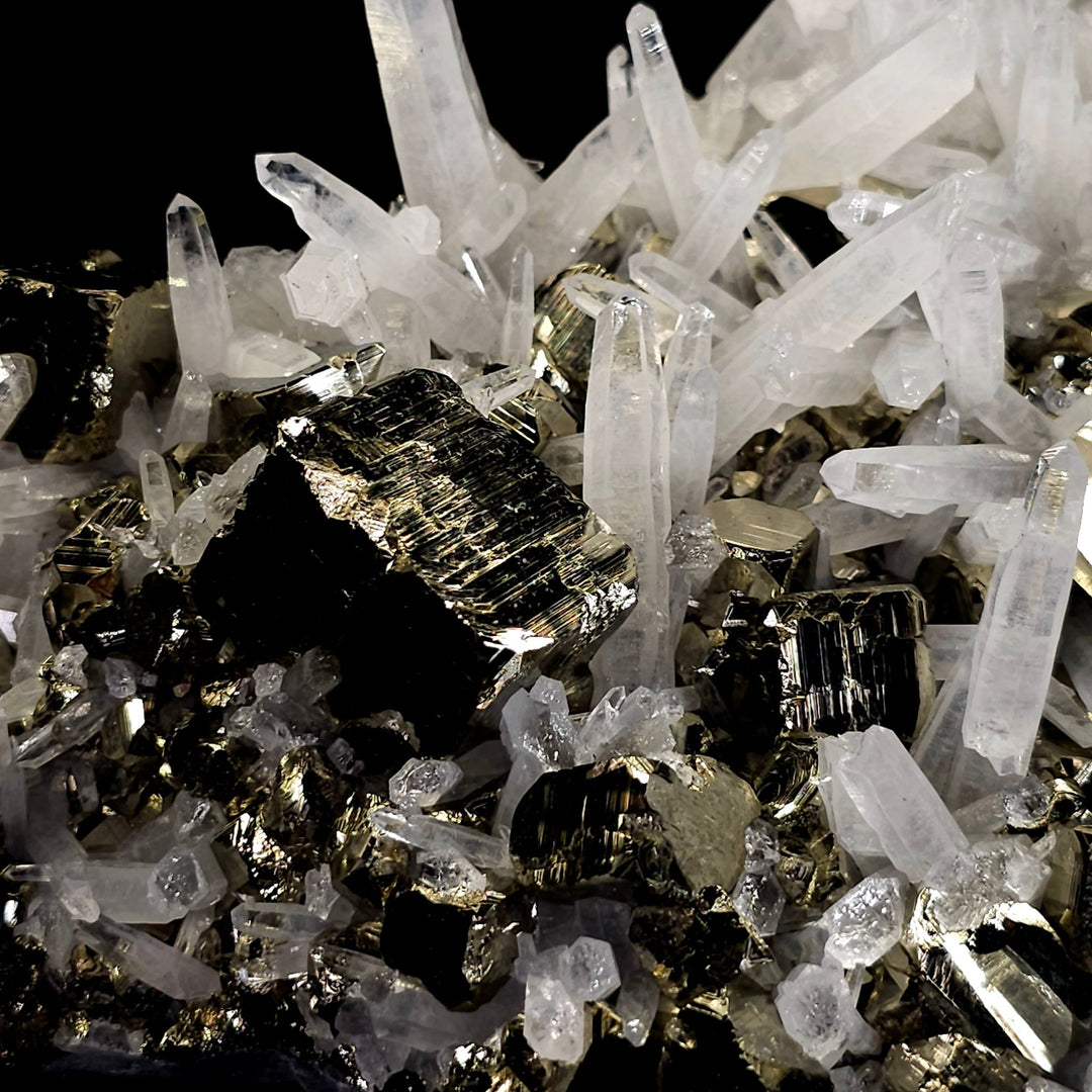Golden Pyrite & Quartz Freeform Crystal! Large 11 Lbs Standing Mineral Specimen, Huanzala Mine Peru - Earth Perfection
