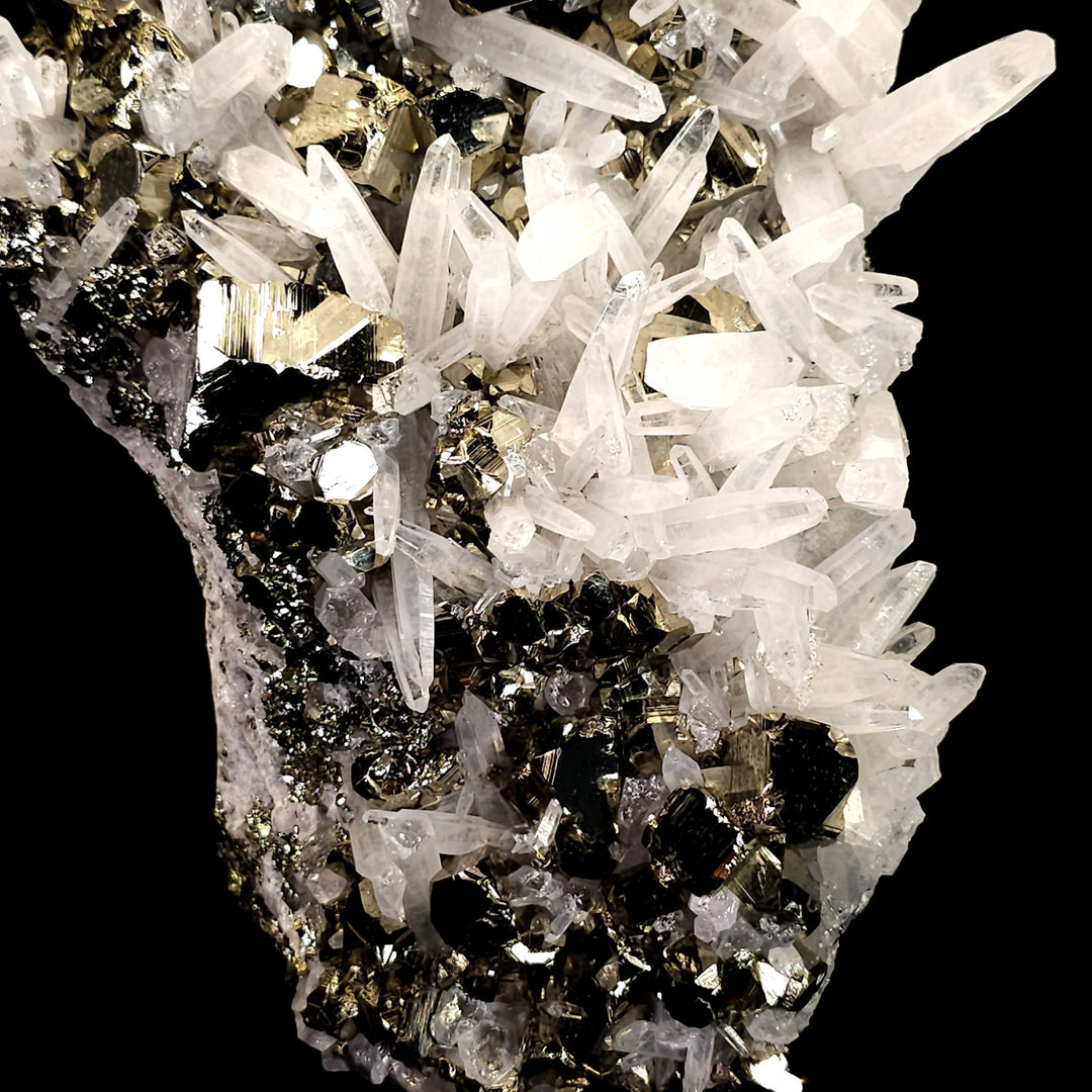Golden Pyrite & Quartz Freeform Crystal! Large 11 Lbs Standing Mineral Specimen, Huanzala Mine Peru - Earth Perfection