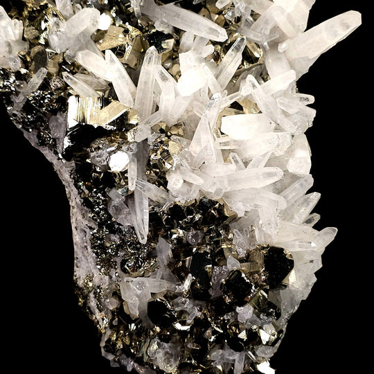 Golden Pyrite & Quartz Freeform Crystal! Large 11 Lbs Standing Mineral Specimen, Huanzala Mine Peru - Earth Perfection