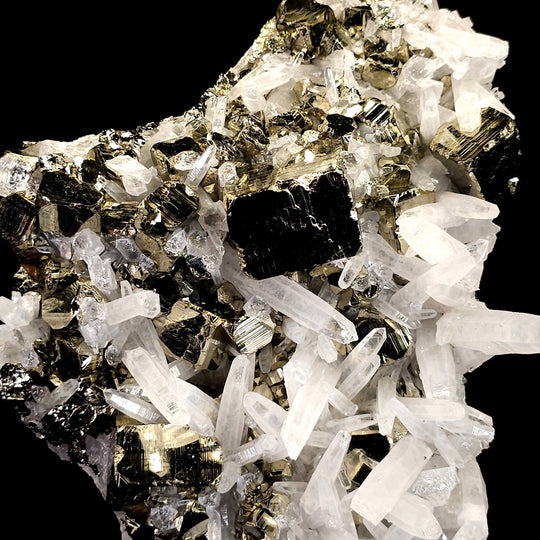 Golden Pyrite & Quartz Freeform Crystal! Large 11 Lbs Standing Mineral Specimen, Huanzala Mine Peru - Earth Perfection