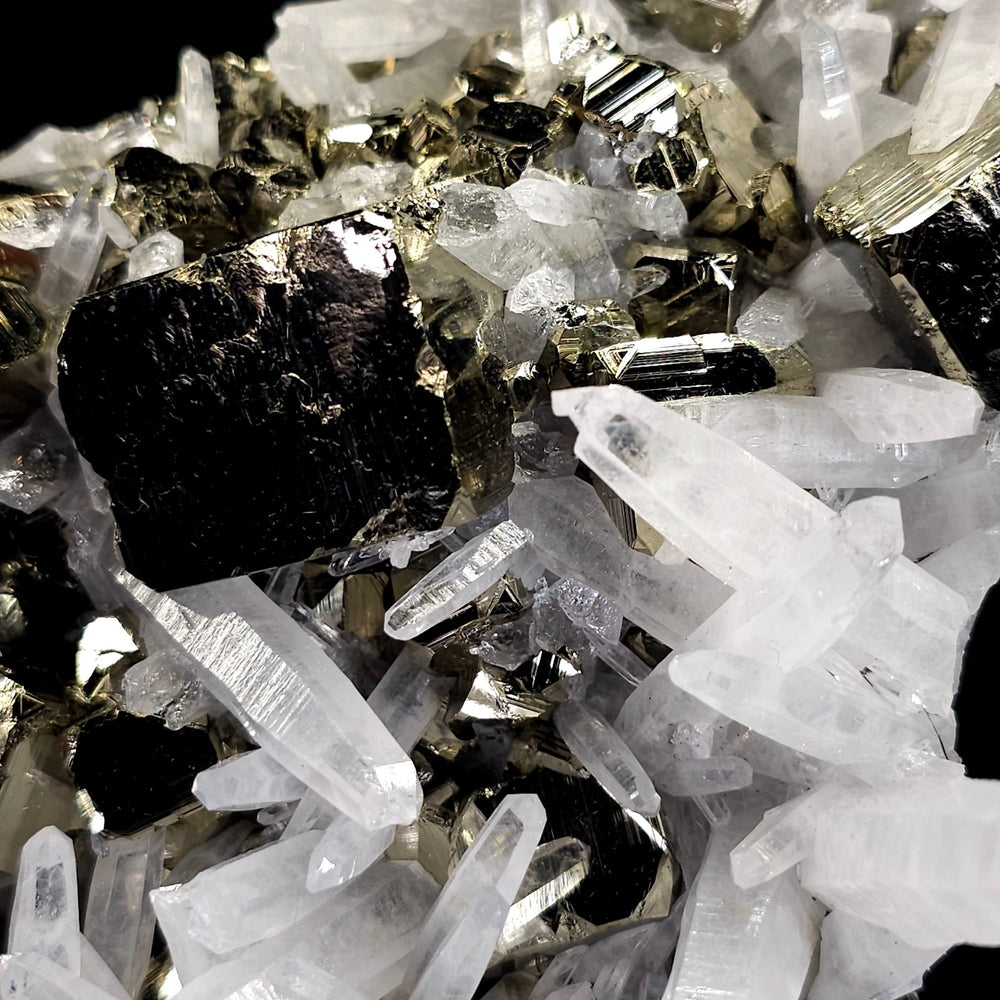 Golden Pyrite & Quartz Freeform Crystal! Large 11 Lbs Standing Mineral Specimen, Huanzala Mine Peru - Earth Perfection