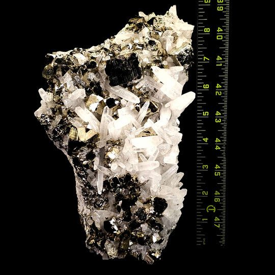 Golden Pyrite & Quartz Freeform Crystal! Large 11 Lbs Standing Mineral Specimen, Huanzala Mine Peru - Earth Perfection