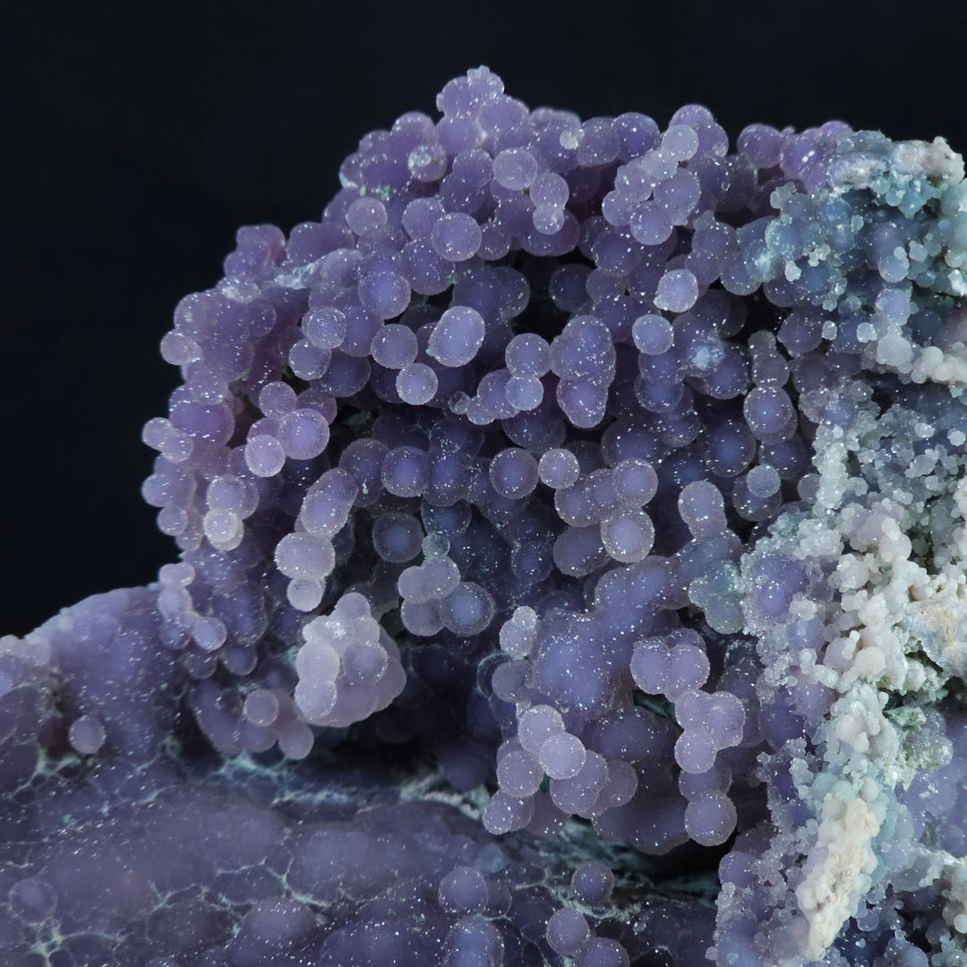 Grape Agate Crystal Cluster 3.9 Lbs Raw Purple Botryoidal Chalcedony Mineral - Earth Perfection