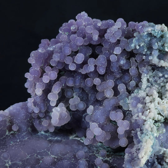 Grape Agate Crystal Cluster 3.9 Lbs Raw Purple Botryoidal Chalcedony Mineral - Earth Perfection