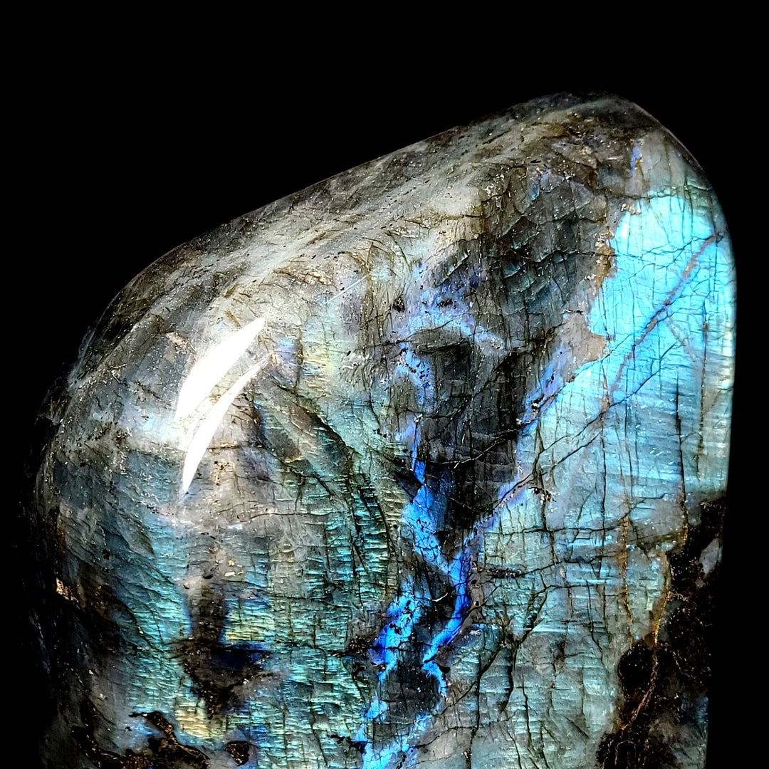 Labradorite Crystal Slab Slice Large 14 Lbs Blue Spectrolite Stone - Earth Perfection