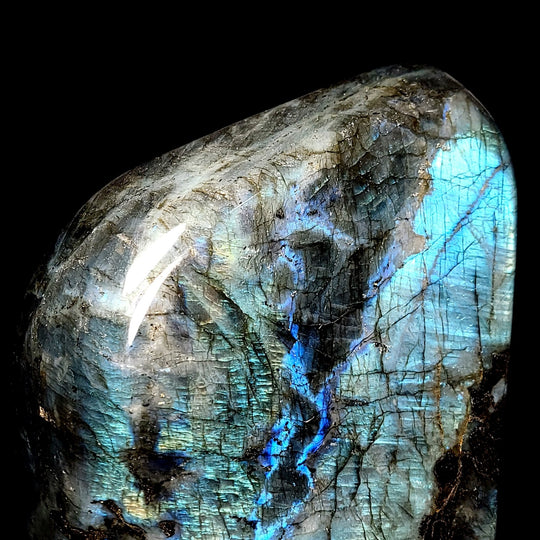 Labradorite Crystal Slab Slice Large 14 Lbs Blue Spectrolite Stone - Earth Perfection