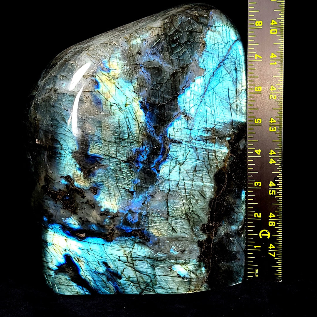 Labradorite Crystal Slab Slice Large 14 Lbs Blue Spectrolite Stone - Earth Perfection