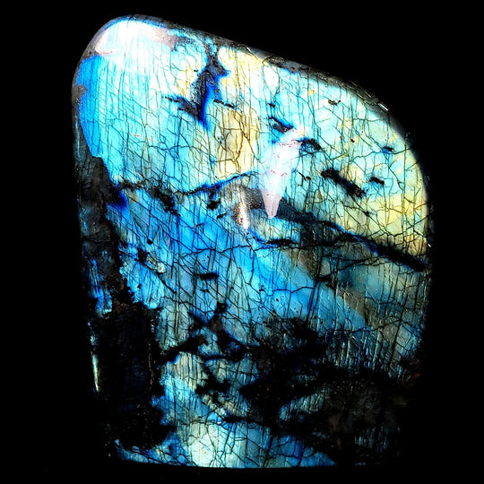 Labradorite Crystal Slab Slice Large 14 Lbs Blue Spectrolite Stone - Earth Perfection