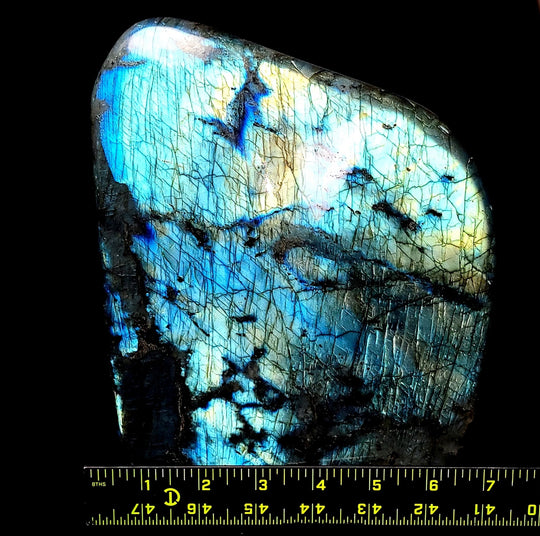 Labradorite Crystal Slab Slice Large 14 Lbs Blue Spectrolite Stone - Earth Perfection