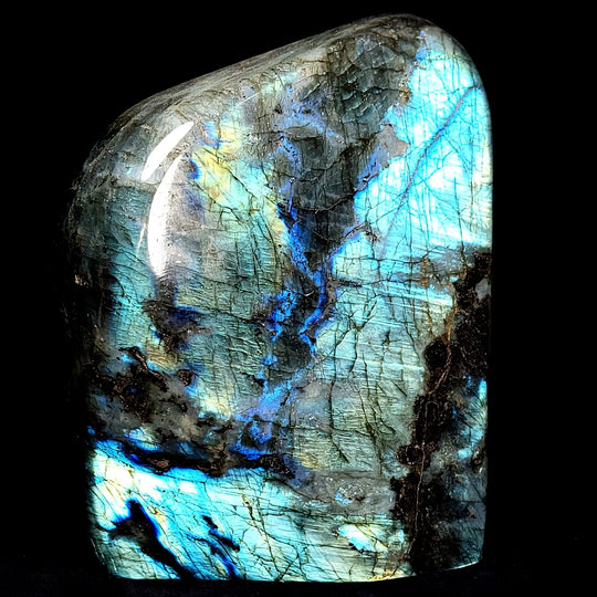 Labradorite Crystal Slab Slice Large 14 Lbs Blue Spectrolite Stone - Earth Perfection