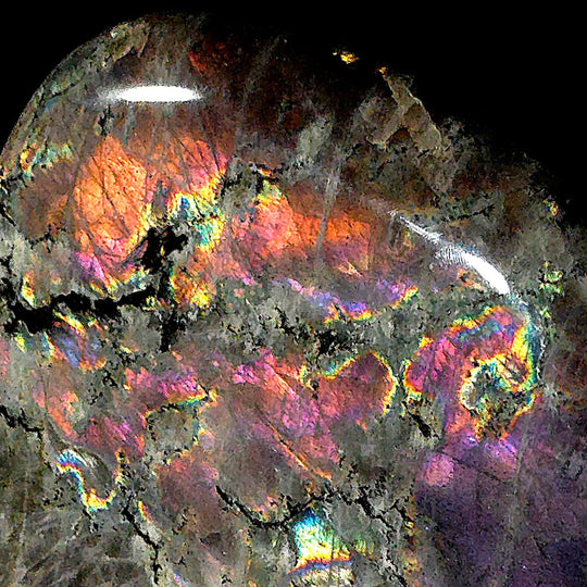Labradorite Freeform Slab 10.5 Lb Large Rainbow Spectrolite Stone - Earth Perfection