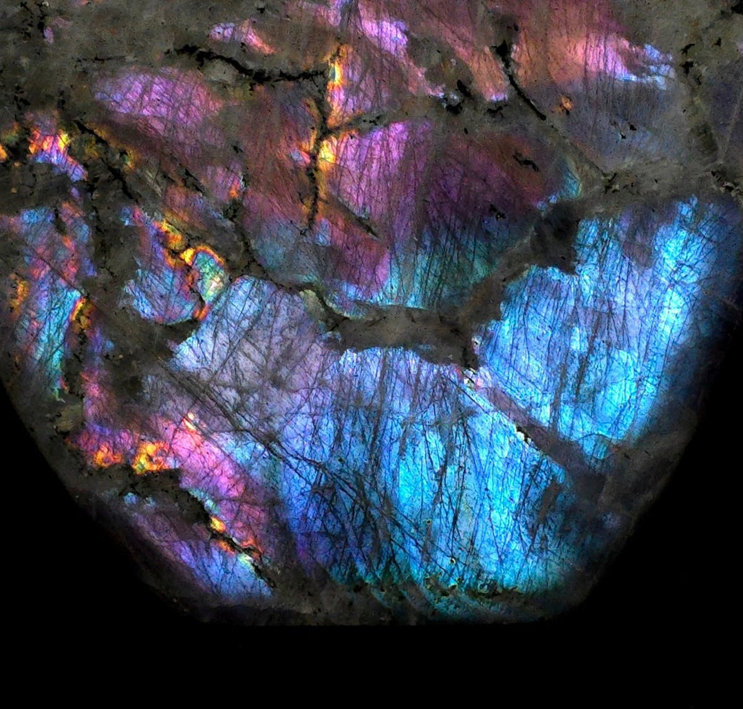 Labradorite Freeform Slab 10.5 Lb Large Rainbow Spectrolite Stone - Earth Perfection