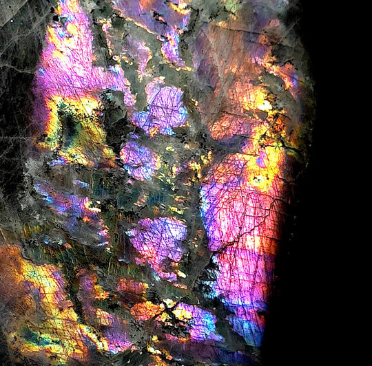 Labradorite Freeform Slab 10.5 Lb Large Rainbow Spectrolite Stone - Earth Perfection