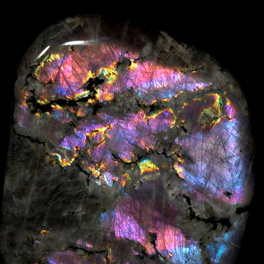 Labradorite Freeform Slab 10.5 Lb Large Rainbow Spectrolite Stone - Earth Perfection