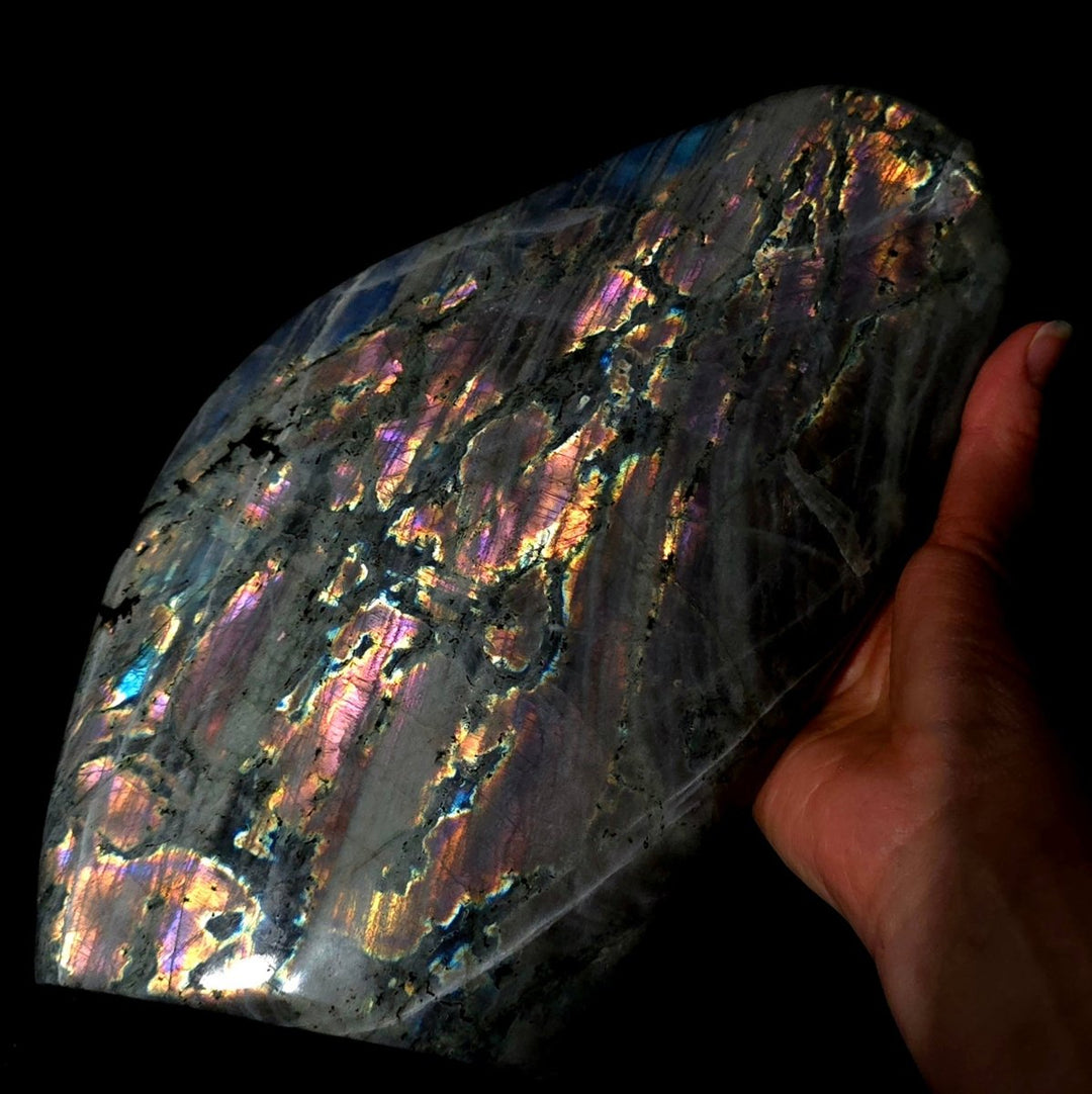 Labradorite Slab Freeform Large 10.4 Lbs Rainbow Spectrolite Crystal - Earth Perfection