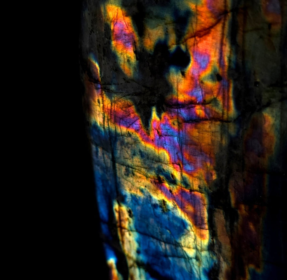 Labradorite Slab Freeform Large 6.9 Lbs Rainbow Spectrolite Crystal - Earth Perfection