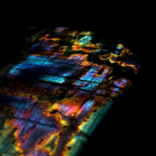 Labradorite Slab Freeform Large 6.9 Lbs Rainbow Spectrolite Crystal - Earth Perfection