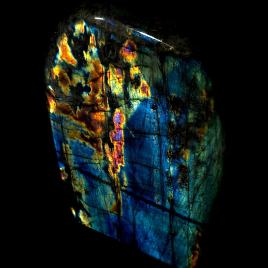 Labradorite Slab Freeform Large 6.9 Lbs Rainbow Spectrolite Crystal - Earth Perfection