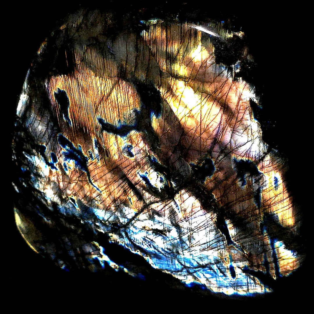 Labradorite Slab Freeform Large 8.8 Lbs Sunset Rainbow Spectrolite Crystal - Earth Perfection