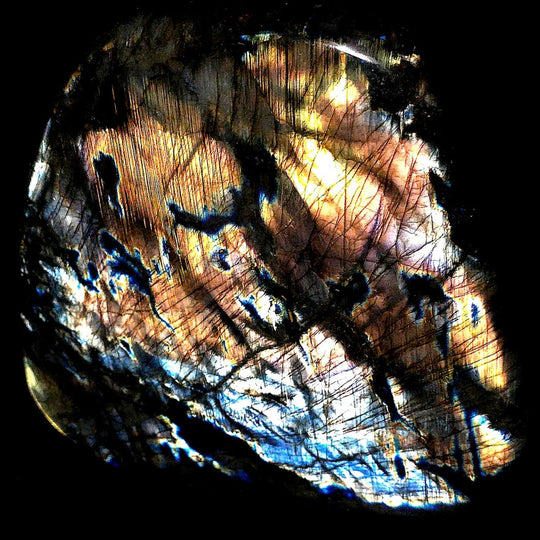 Labradorite Slab Freeform Large 8.8 Lbs Sunset Rainbow Spectrolite Crystal - Earth Perfection