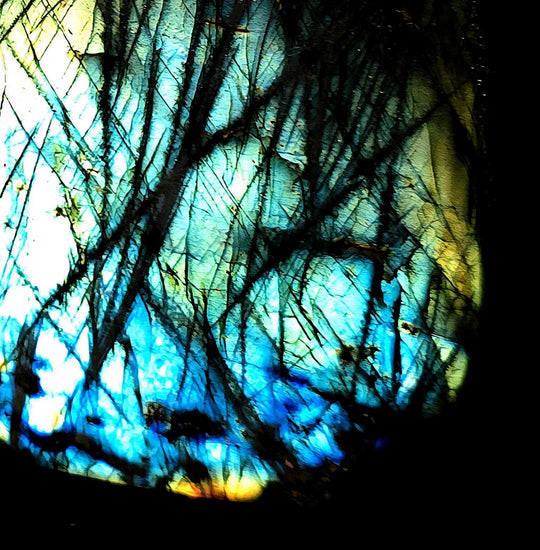 Labradorite Slice Large 13 Lb Spectrolite Gemstone, Rainbow Sunset Crystal Slab Freeform - Earth Perfection