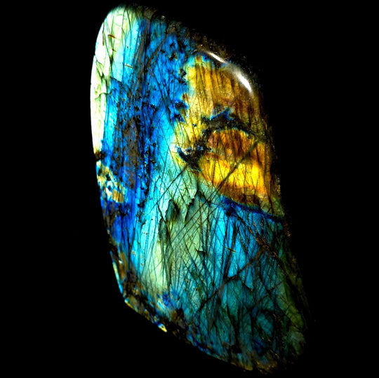 Labradorite Slice Large 13 Lb Spectrolite Gemstone, Rainbow Sunset Crystal Slab Freeform - Earth Perfection
