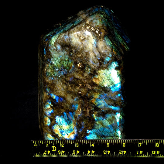 Labradorite Slice Large 13 Lb Spectrolite Gemstone, Rainbow Sunset Crystal Slab Freeform - Earth Perfection