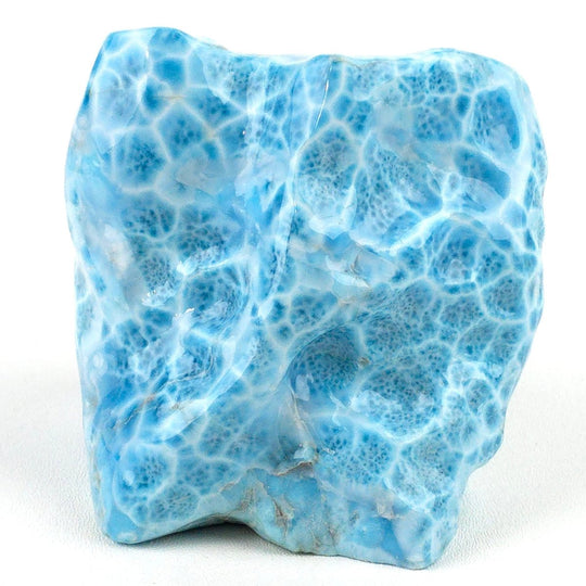 Larimar Freeform Sculpture, Rare Large 3.1 lb Blue Larimar Stone Specimen - Earth Perfection