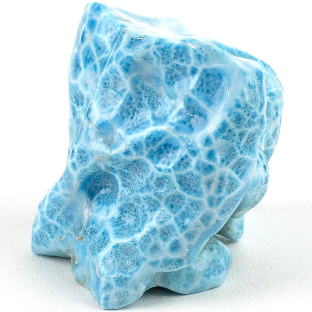 Larimar Freeform Sculpture, Rare Large 3.1 lb Blue Larimar Stone Specimen - Earth Perfection