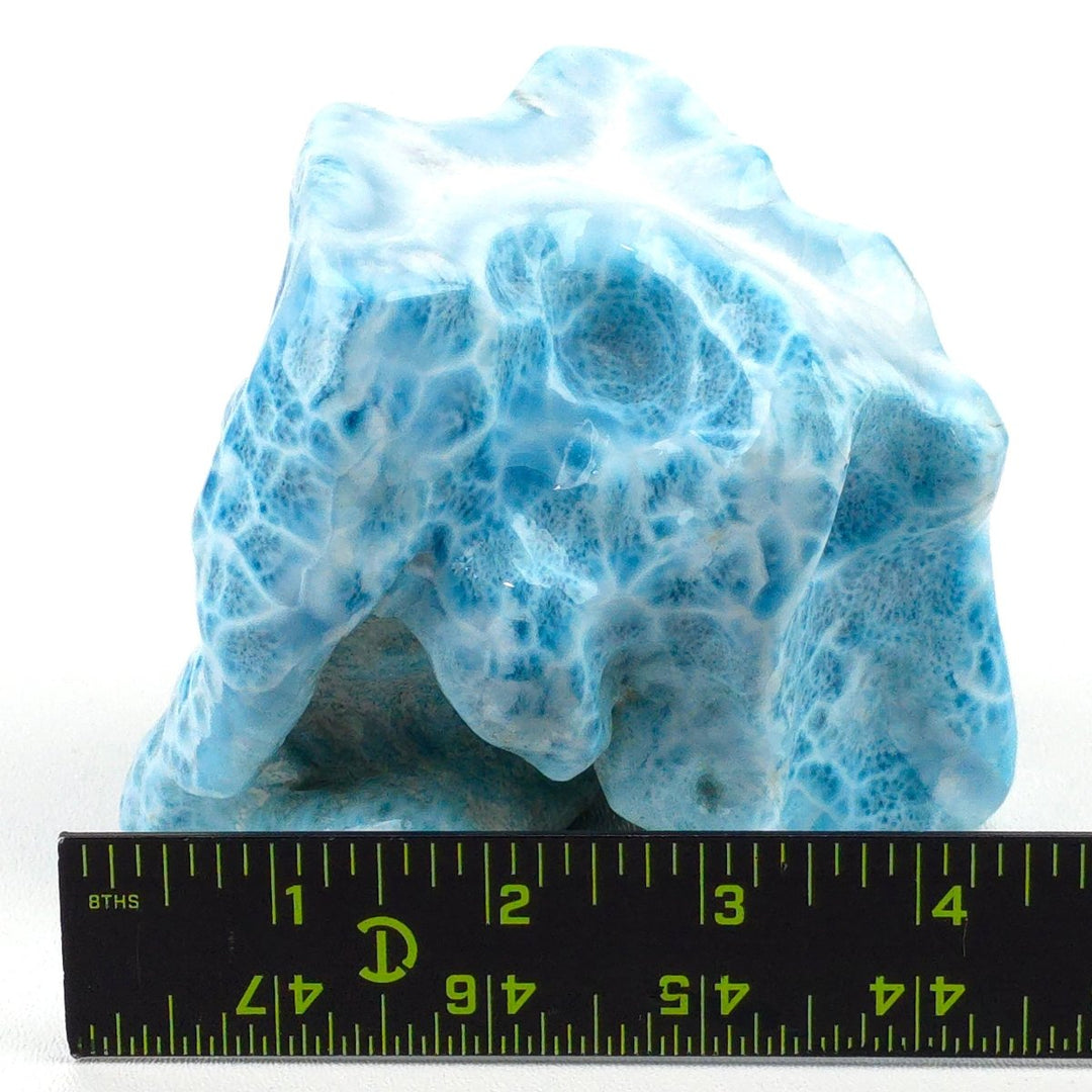 Larimar Freeform Sculpture, Rare Large 3.1 lb Blue Larimar Stone Specimen - Earth Perfection