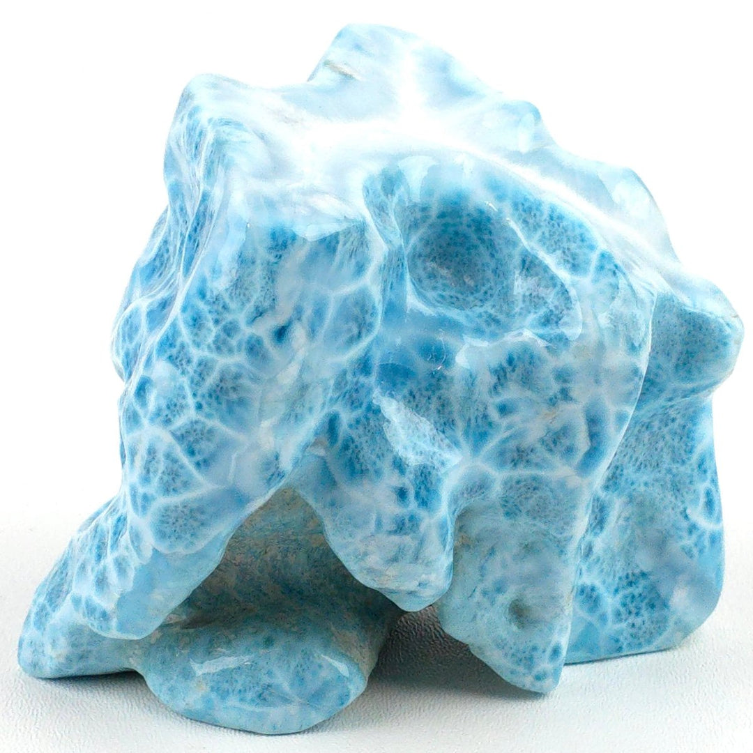 Larimar Freeform Sculpture, Rare Large 3.1 lb Blue Larimar Stone Specimen - Earth Perfection